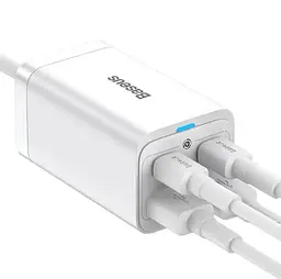 Потужний зарядний пристрій GaN3 65 W Baseus 2xUSB-A + 2xType-C з китайською вилкою (CCDK65C) - мініатюра 5