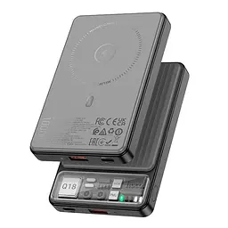 Зовнішній аккумулятор HOCO Q18 Tourer 22.5W fully compatible power bank with magnetic fast charging(10000mAh) чорний 6942007605182