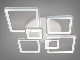 Стельова LED-люстра Diasha 8160/6WH 3color з пультом і димером, біла, 150 W, 6325 lm, сучасні квадратні LED-плафони 97×71 - мініатюра 5