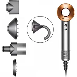Фен Dyson HD07 Supersonic мідний з насадкою для неслухняного волосся (389922-01) - мініатюра 2