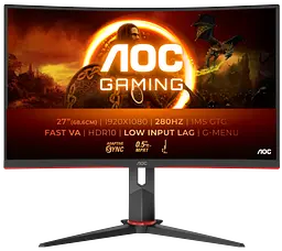 Монiтор 27" AOC C27G2Z3/BK Black/Red - мініатюра 1
