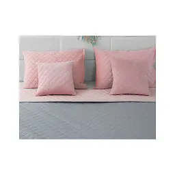 Покривало Руно Pink and Grey ромб велюр 150х220 (360.55_Pink and Grey ромб) - мініатюра 8