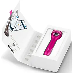 Електронний ролик для обличчя з мікроголками GESKE MicroNeedle Face Roller 9 в 1 бузковий - мініатюра 6