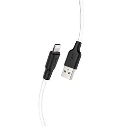 USB Cable Hoco X21 Silicone Lightning Black/White 1m - мініатюра 2