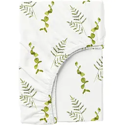 Простирадло Cosas на резинці в дитяче ліжечко 70х140 green foliage, зелений (FoliageGreen_70x140x12)