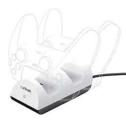 Зарядна станція для геймпадів Trust GXT 254 for PS5 White - мініатюра 4