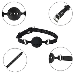 Кляп - Erospace Wild Play Mouth Gag With Silicone Ball C14 - мініатюра 5