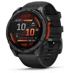 Смарт-часы Garmin Fenix 8 47mm AMOLED Slate Grey with Black Silicone 010-02904-09