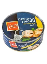 Печінка тріски натуральна ключ Varo 240 г