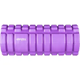 Масажний ролик Gymtek для йоги та фітнесу EVA 33*14см фіолетовий - мініатюра 2