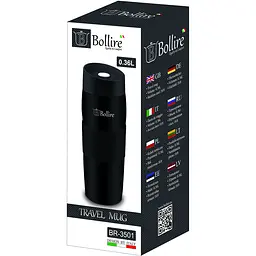 Термокухоль Bollire BR-3501, 0.36 л чорний (BR-3501) - мініатюра 2