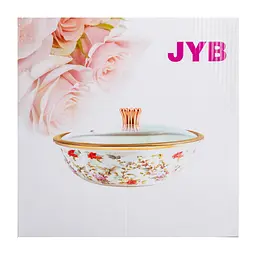 Каструля емальована 4,5 л без ручок, flowers Yiwu HP-2-108 - мініатюра 6