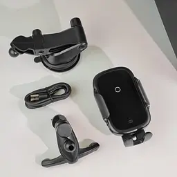 Тримач в машину с Бездротовою Зарядкою Baseus Light Electric 15W чорний (27369) - мініатюра 4