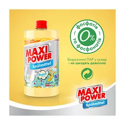 Засіб для ручного миття посуду Maxi Power Банан запаска 1000 мл (4823098411987) - мініатюра 5