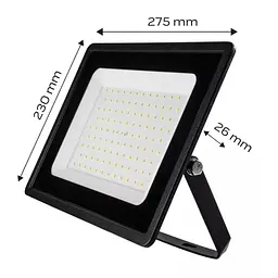 Прожектор Neo Tools алюміній, 220 В, 100Вт, 8000 люмен, SMD LED, кабель 0.3 м бе (99-054) - мініатюра 4