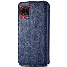 Кожаный чехол-книжка GETMAN Cubic (PU) для Samsung Galaxy A12 / M12 Синий - миниатюра 2