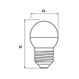 Лампочка Eurolamp LED ECO серия "P" G45 7W 630Lm E27 3000K (LED-G45-07273(P)) - мініатюра 3