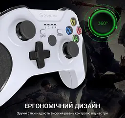 Геймпад джойстик GamePro MG-650 White 2.4G PC/PS3/Android - мініатюра 9