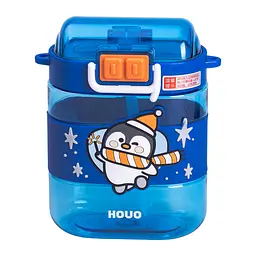 Дитяча пляшка для води Dodo Penguin 560 мл з ремінцем, синій Yiwu HP-14-36BL - мініатюра 3