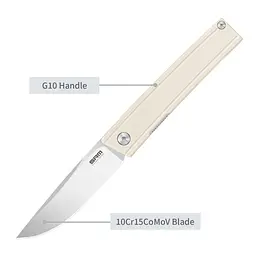 Ніж складаний туристичний SRM Gent 401LC-GT (8.3 см) 10Cr / G10 білий - мініатюра 15