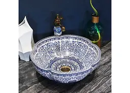Умивальник Rea Vivien 42,5x42,5 blue (REA-U5666), Глянцева - мініатюра 3