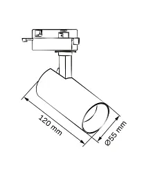 Трековий світильник Goldlux 329042 Shark LED 1x10W 4000K 850Lm IP20 чорний - мініатюра 3