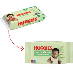 Набір вологі серветки Huggies Natural Care 672 шт. (3 уп. по 224 шт.) - мініатюра 4