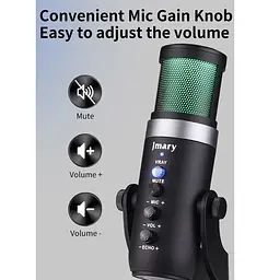 Професійний студійний конденсаторний мікрофон Jmary MCPW9 USB Black - мініатюра 7