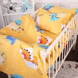 Комплект постільної білизни MirSon Бязь 20-0033 Good dinosaur 143x210 см жовтий (2200010268744)