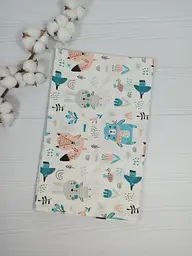 Набір пелюшок a.l.babybox Горох 50х80/100х80 см 3 шт. М’ятно-білий (NA 18168568) - мініатюра 4