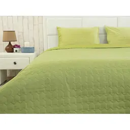 Покривало Руно двостороннє декоративне Velour Green banana зигзаг 150х220 см - мініатюра 9