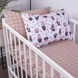 Комплект постільної білизни MirSon Бязь 18-0004 Pink Cactus 110х140 пудровий (2200010261059) - мініатюра 2