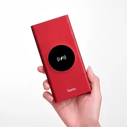 Додаткова батарея Hoco J37 Wisdom (Wireless Charger) (10000mAh) Red - мініатюра 2