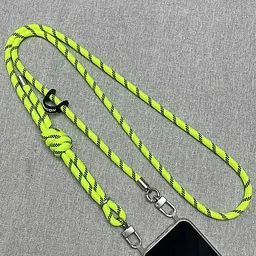 Шнурок із двома кріпленнями (8 мм) 150 см Neon Green - мініатюра 2