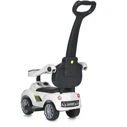 Дитяча каталка-толокар Bambi Racer M 5728L-1 з батьківською ручкою білий - мініатюра 4