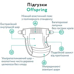 Підгузки Offspring Mystic Water розмір M, 6-10 кг, 42 шт. (DP-OI-FAT-M42P-MSW) - мініатюра 5