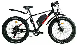 Електровелосипед Corso HUNTER 26 дюймів (500W, 48V, 15Ah) Чорно-Червоний
