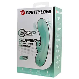 Вібратор-кролик Pretty Love DJ Stick 12.7 см зелений - мініатюра 2