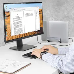Вертикальна підставка для ноутбука OfficePro Grey (LS680G) - мініатюра 9