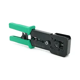Інструмент Voltronic VegGieg V-E113, для обтиску RJ-45 (8P8C) та RJ-12/11 (6P6C), 4P4C, чорний/зелений, Q10 (V-E113)