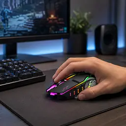 Мишка GAMING T2 wireless / Бездротова ігрова миша RGB Bluetooth / Мишка з безшумними кнопками - мініатюра 2
