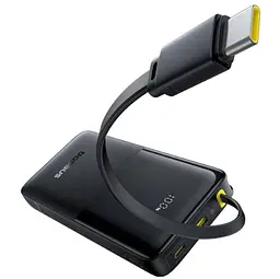 Зовнішній акумулятор із вбудованим кабелем Baseus Bipow 2 Digital Display Built-in USB-C Cable 10000mah - мініатюра 4