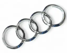 Емблема задня Audi Хром Вигнута 192х65 мм на скотчі (Завод)