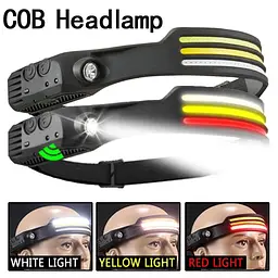 Ліхтарик Налобний 6 Режимів ORG Type-C Роз'єм (BL-W689-3COB) - мініатюра 3