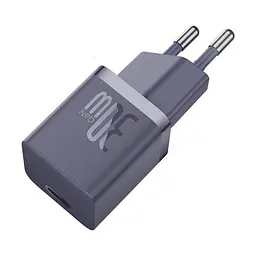 Мережевий зарядний пристрій Baseus GaN5 Fast Charger(mini) 1C 30W EU Cable Type-C to Type-C 1m фіолетовий P10110902523-00 - мініатюра 6
