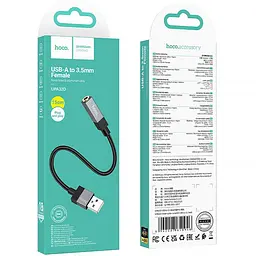 Перехідник Hoco UPA32D Clever USB to 3.5mm Black - мініатюра 2