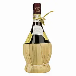 Вино Chianti Fiasco DOCG 2024 червоне сухе 0.75 л в солом'яній корзинці - мініатюра 3