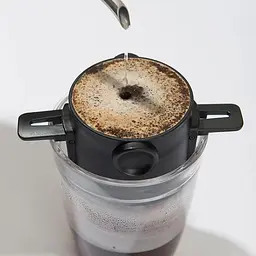 Пуровер/воронка/фільтр для ручного заварювання кави багаторазова Semi Coffee Maker, Black - мініатюра 3