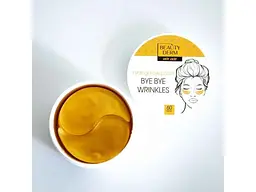 Патчі для очей BEAUTYDERM 18+ 60шт гідрогелеві Золоті Bye Bye wrinkles