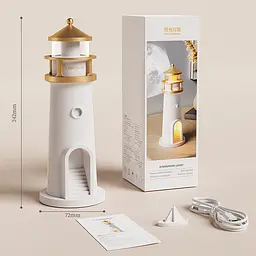 Проектор-нічник A08 Lighthouse 2in1 + Bluetooth колонка White - мініатюра 6